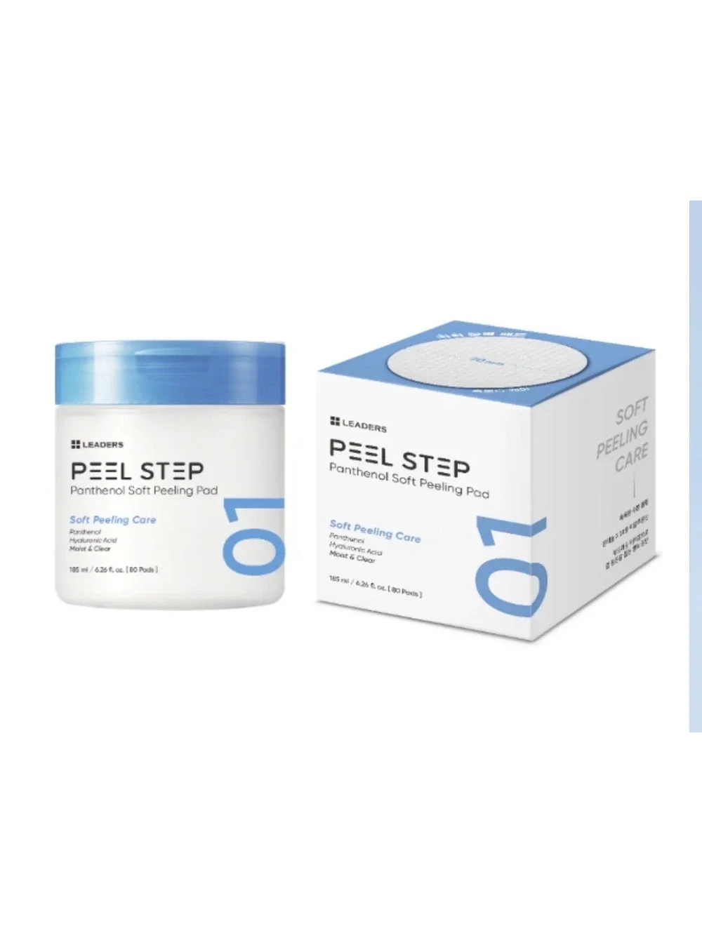 Leaders Peel Step Panthenol Soft Peeling Pad - 80 Pads, 185 ml